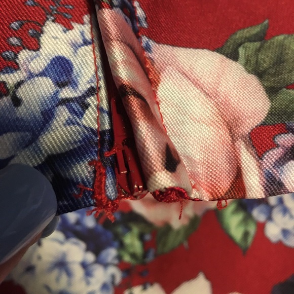 Mac Duggal 77314F Burgundy Floral Fit & Flare Dress - Picture 13 of 15